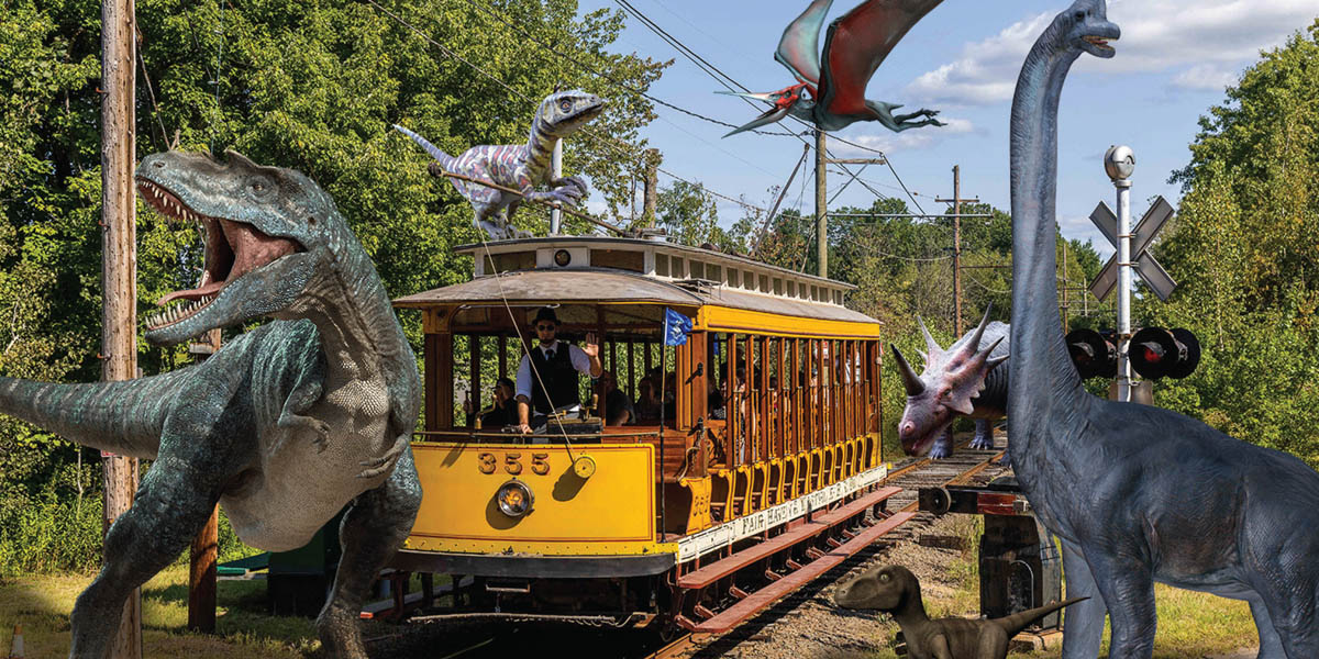 Dino-Trolley @ CT Trolley Museum