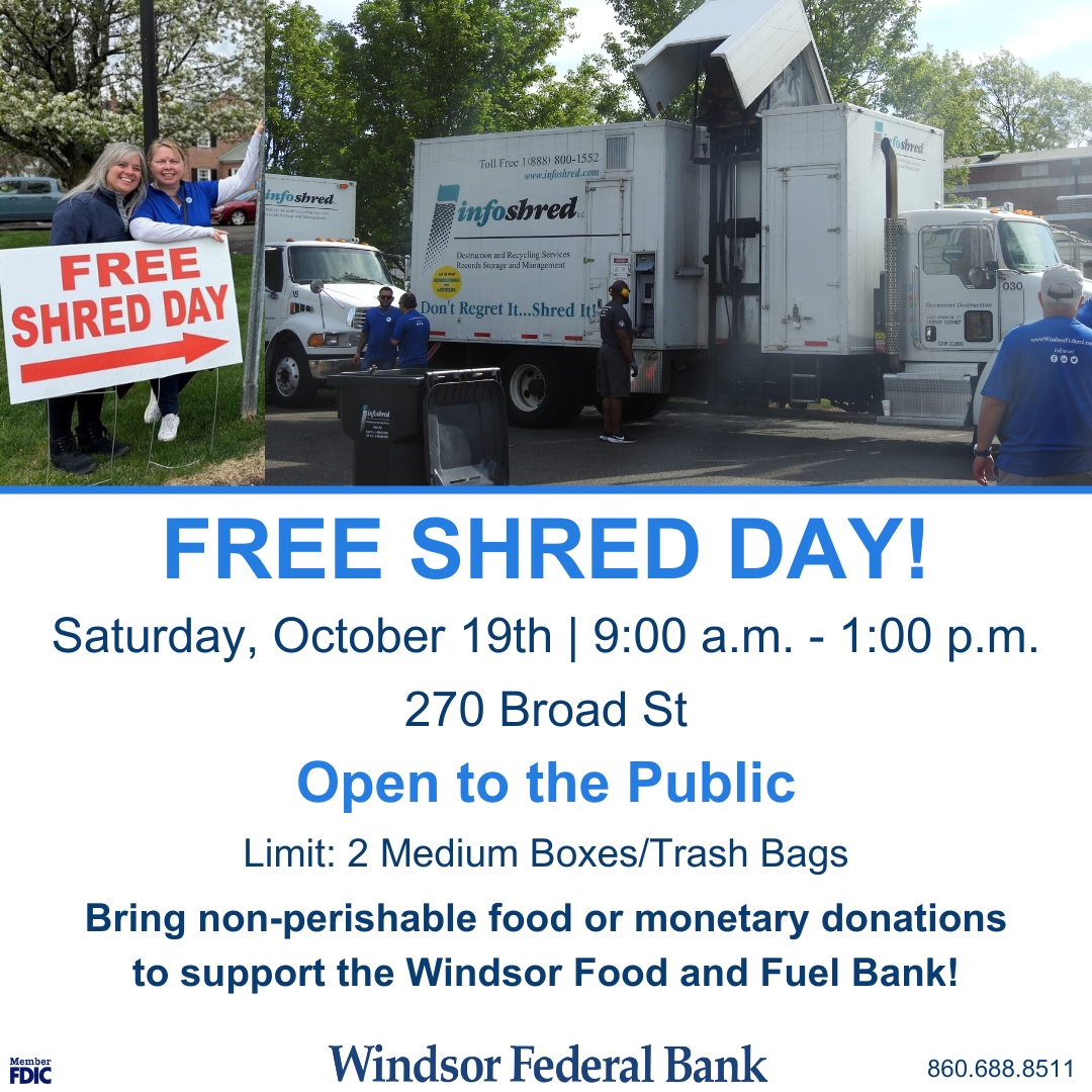 FREE SHRED DAY (Open to All) @ See Info Below